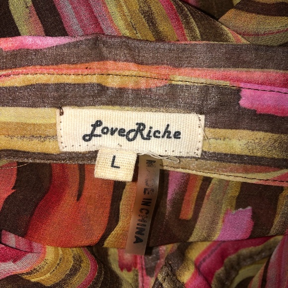 Love Richie Multi Colored Buttondown Blouse - Picture 3 of 3